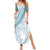 Polynesia Summer Maxi Dress Polynesian Tropical Flowers Blue Pastel Vibes - Wonder Print Shop