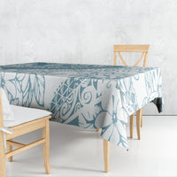 Polynesia Tablecloth Polynesian Tropical Flowers Blue Pastel Vibes - Wonder Print Shop