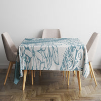 Polynesia Tablecloth Polynesian Tropical Flowers Blue Pastel Vibes - Wonder Print Shop