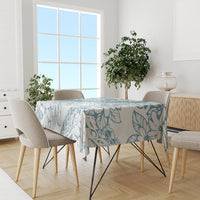 Polynesia Tablecloth Polynesian Tropical Flowers Blue Pastel Vibes - Wonder Print Shop