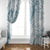 Polynesia Window Curtain Polynesian Tropical Flowers Blue Pastel Vibes - Wonder Print Shop