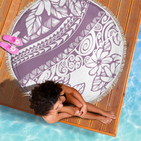 Polynesia Beach Blanket Polynesian Tropical Flowers Purple Pastel Vibes - Wonder Print Shop