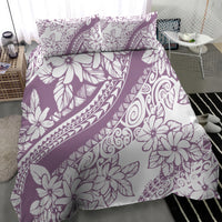 Polynesia Bedding Set Polynesian Tropical Flowers Purple Pastel Vibes - Wonder Print Shop