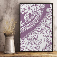 Polynesia Canvas Wall Art Polynesian Tropical Flowers Purple Pastel Vibes - Wonder Print Shop