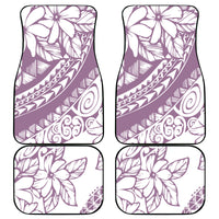 Polynesia Car Mats Polynesian Tropical Flowers Purple Pastel Vibes - Wonder Print Shop