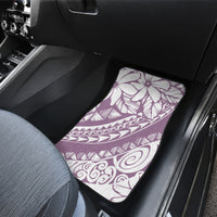 Polynesia Car Mats Polynesian Tropical Flowers Purple Pastel Vibes - Wonder Print Shop