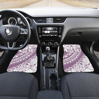 Polynesia Car Mats Polynesian Tropical Flowers Purple Pastel Vibes - Wonder Print Shop