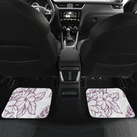 Polynesia Car Mats Polynesian Tropical Flowers Purple Pastel Vibes - Wonder Print Shop