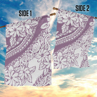 Polynesia Garden Flag Polynesian Tropical Flowers Purple Pastel Vibes - Wonder Print Shop