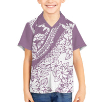 Polynesia Hawaiian Shirt Polynesian Tropical Flowers Purple Pastel Vibes - Wonder Print Shop