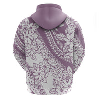 Polynesia Hoodie Polynesian Tropical Flowers Purple Pastel Vibes - Wonder Print Shop