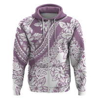Polynesia Hoodie Polynesian Tropical Flowers Purple Pastel Vibes - Wonder Print Shop