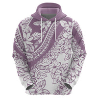 Polynesia Hoodie Polynesian Tropical Flowers Purple Pastel Vibes - Wonder Print Shop