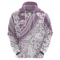 Polynesia Hoodie Polynesian Tropical Flowers Purple Pastel Vibes - Wonder Print Shop