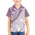 Polynesia Kid Hawaiian Shirt Polynesian Tropical Flowers Purple Pastel Vibes - Wonder Print Shop