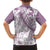 Polynesia Kid Hawaiian Shirt Polynesian Tropical Flowers Purple Pastel Vibes - Wonder Print Shop
