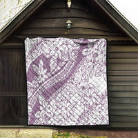 Polynesia Quilt Polynesian Tropical Flowers Purple Pastel Vibes - Wonder Print Shop