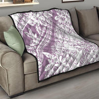 Polynesia Quilt Polynesian Tropical Flowers Purple Pastel Vibes - Wonder Print Shop