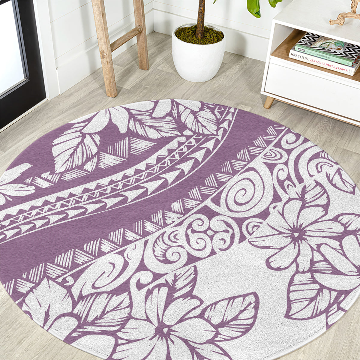 polynesia-round-carpet-polynesian-tropical-flowers-purple-pastel-vibes