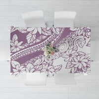 Polynesia Tablecloth Polynesian Tropical Flowers Purple Pastel Vibes - Wonder Print Shop