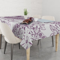 Polynesia Tablecloth Polynesian Tropical Flowers Purple Pastel Vibes - Wonder Print Shop