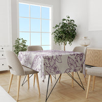 Polynesia Tablecloth Polynesian Tropical Flowers Purple Pastel Vibes - Wonder Print Shop