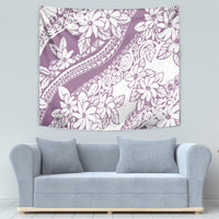 Polynesia Tapestry Polynesian Tropical Flowers Purple Pastel Vibes - Wonder Print Shop