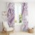 Polynesia Window Curtain Polynesian Tropical Flowers Purple Pastel Vibes - Wonder Print Shop