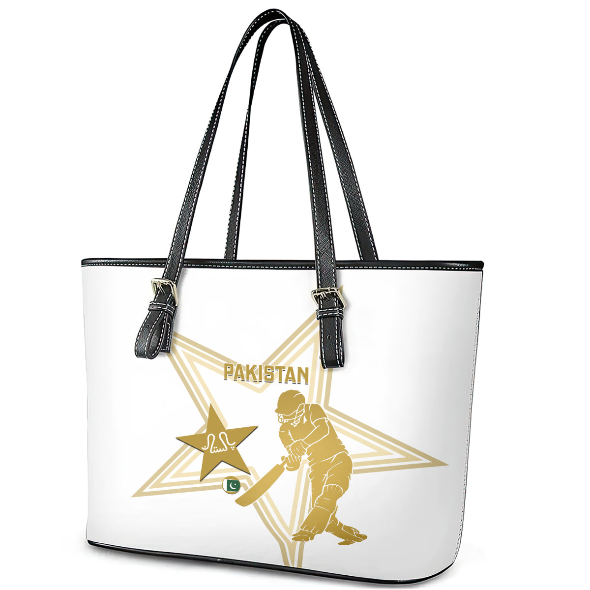 Pakistan Cricket Leather Tote Bag 2023 Go Shaheens - Wonder Print Shop