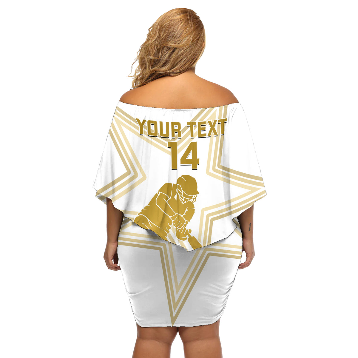 Custom Pakistan Cricket Off Shoulder Short Dress 2023 Go Shaheens - Wonder Print Shop