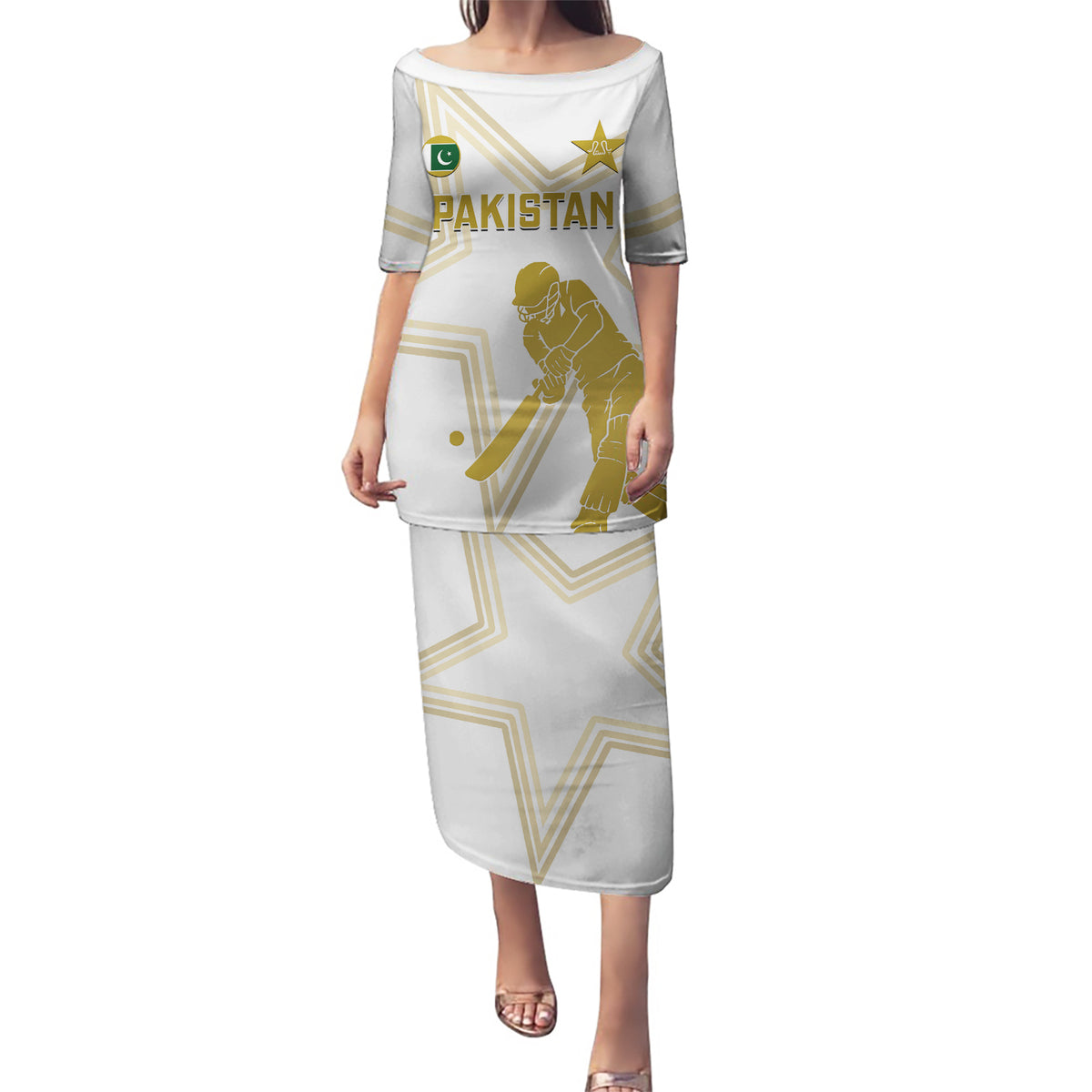 Custom Pakistan Cricket Puletasi 2023 Go Shaheens - Wonder Print Shop