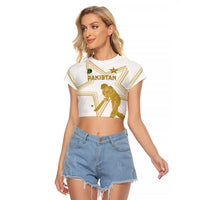Custom Pakistan Cricket Raglan Cropped T Shirt 2023 Go Shaheens - Wonder Print Shop