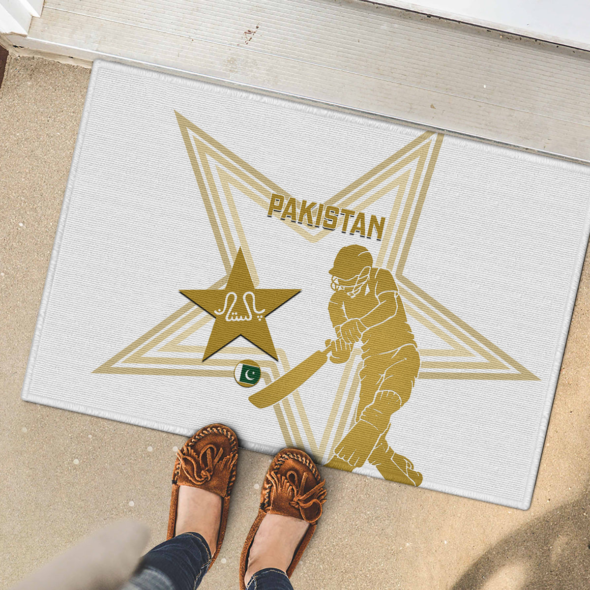 Pakistan Cricket Rubber Doormat 2023 Go Shaheens - Wonder Print Shop