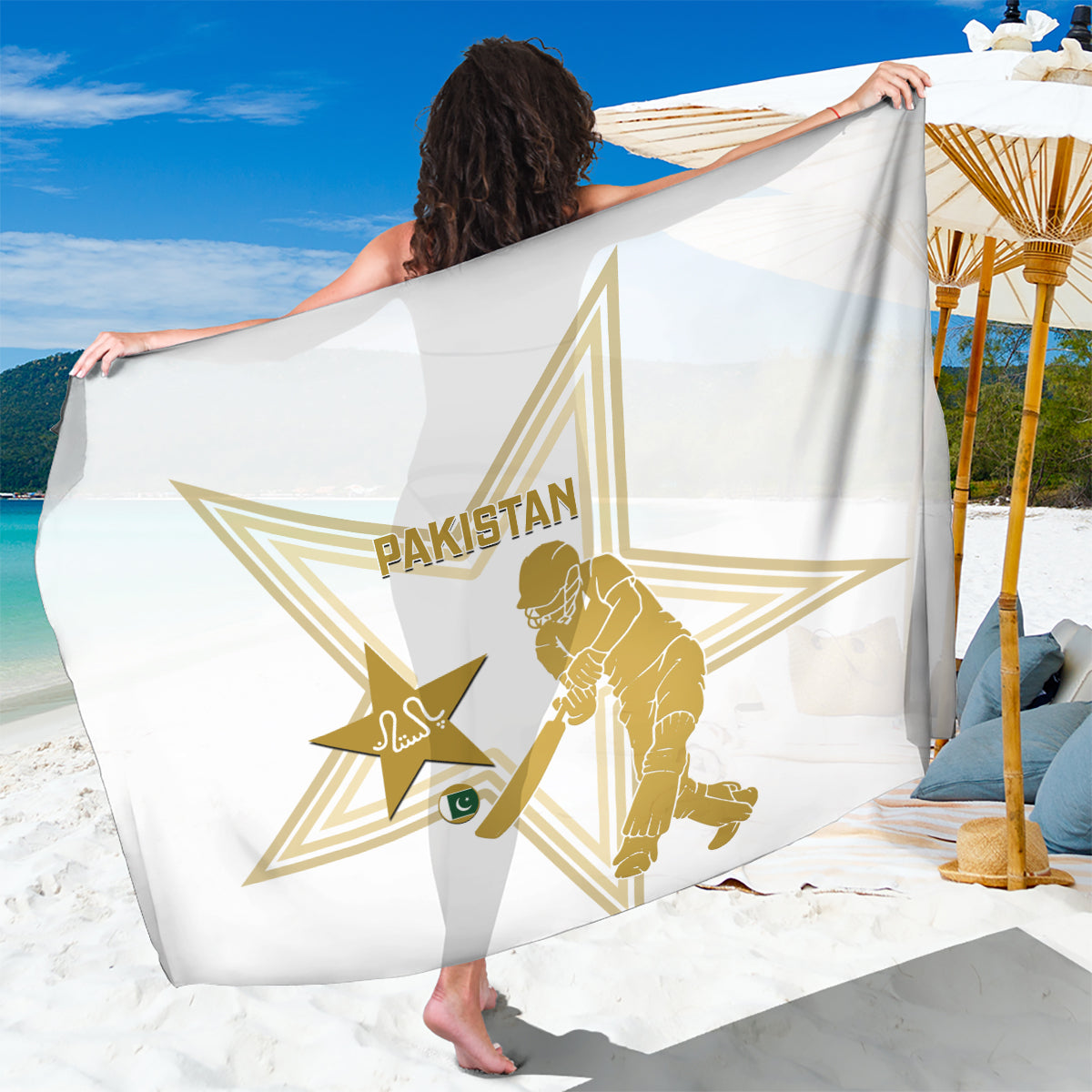 Pakistan Cricket Sarong 2023 Go Shaheens - Wonder Print Shop