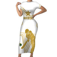 Custom Pakistan Cricket Short Sleeve Bodycon Dress 2023 Go Shaheens - Wonder Print Shop