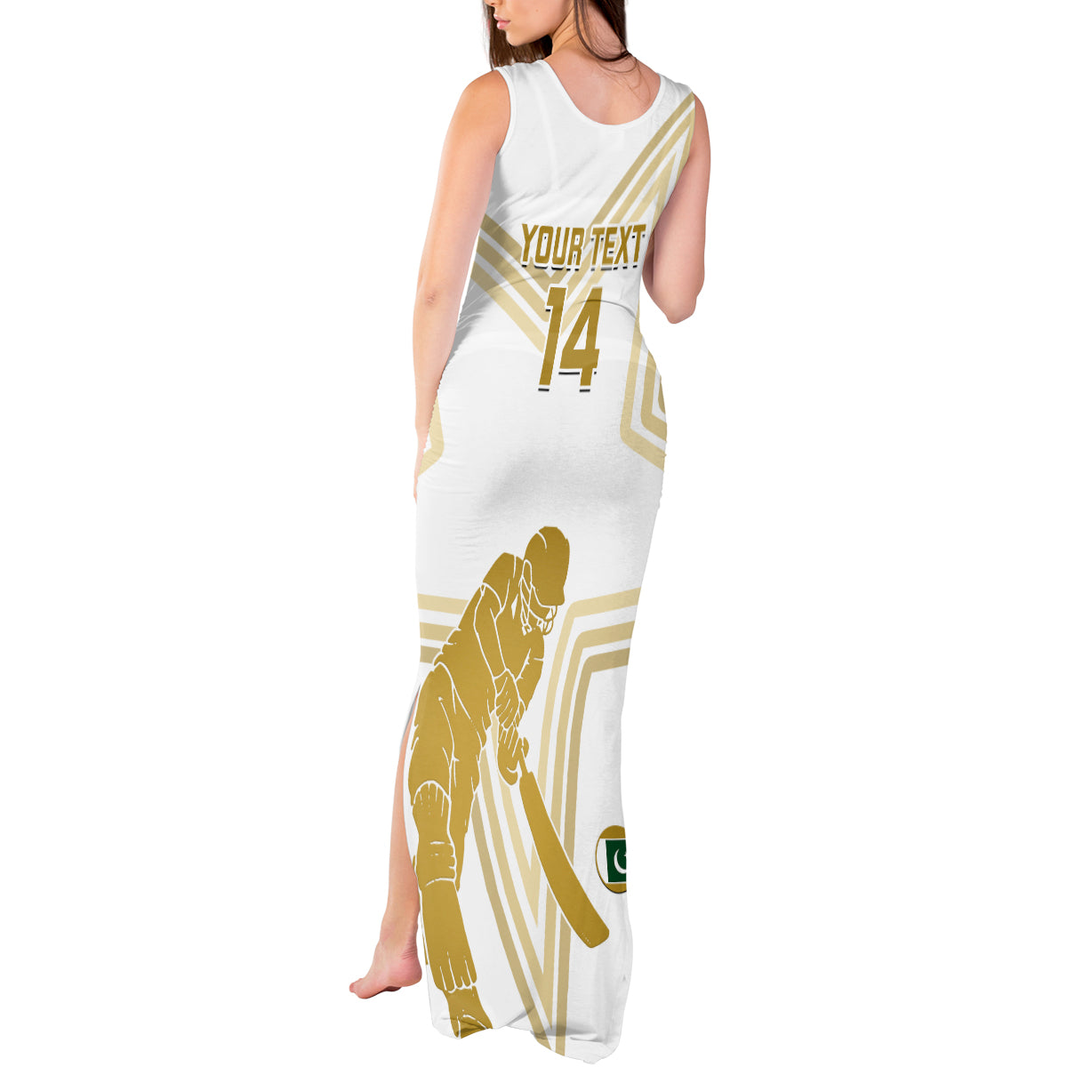 Custom Pakistan Cricket Tank Maxi Dress 2023 Go Shaheens - Wonder Print Shop