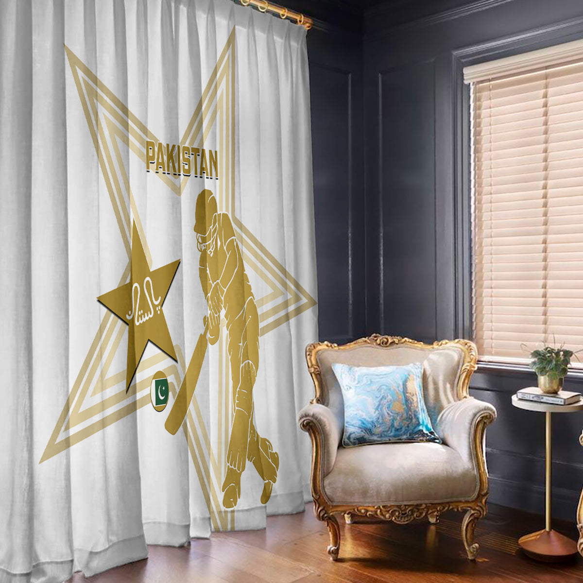 Pakistan Cricket Window Curtain 2023 Go Shaheens - Wonder Print Shop