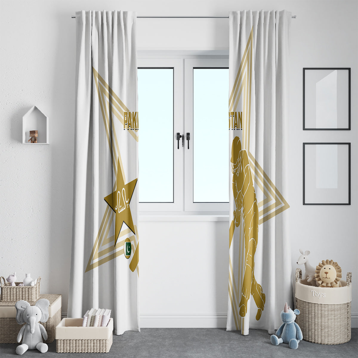 Pakistan Cricket Window Curtain 2023 Go Shaheens - Wonder Print Shop