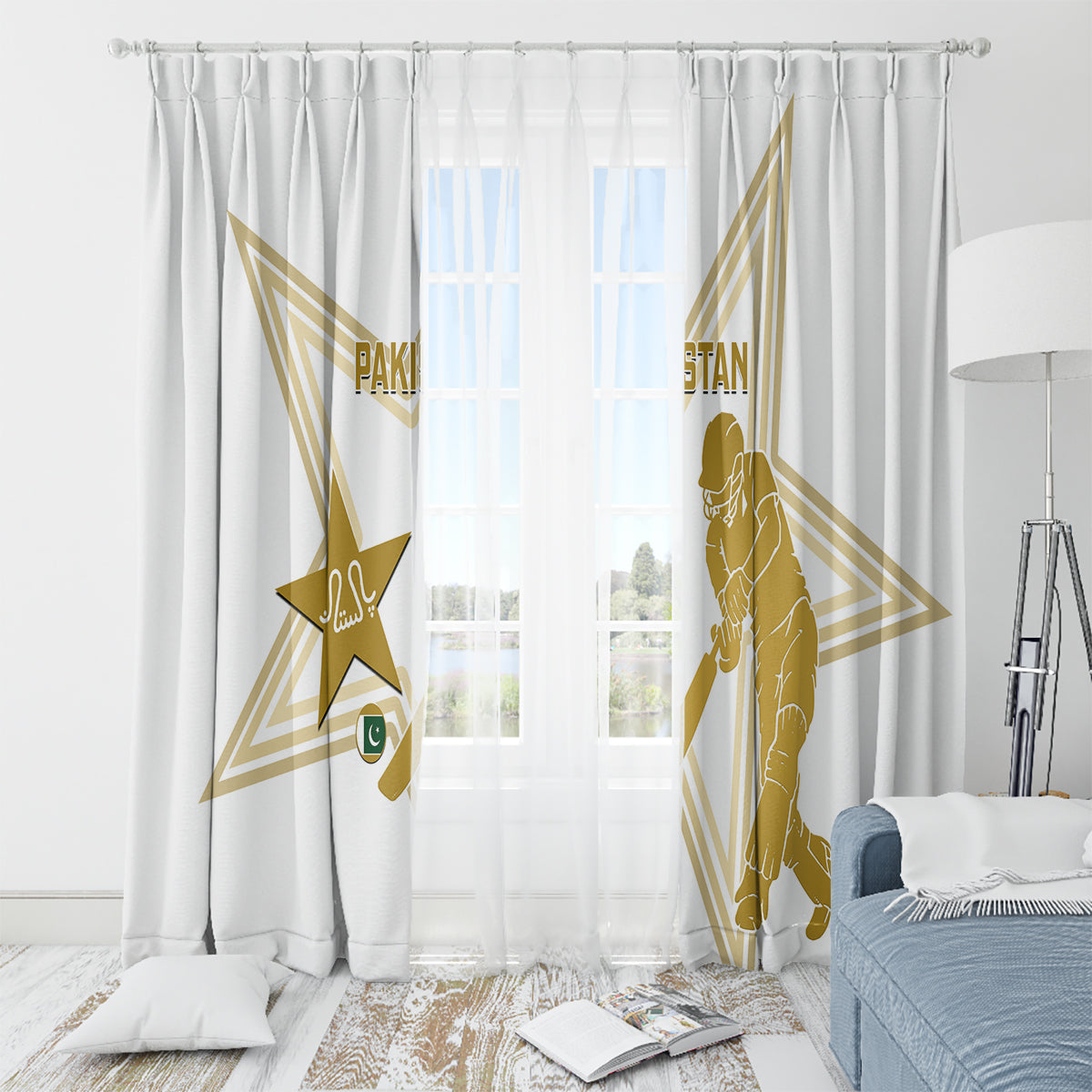 Pakistan Cricket Window Curtain 2023 Go Shaheens - Wonder Print Shop