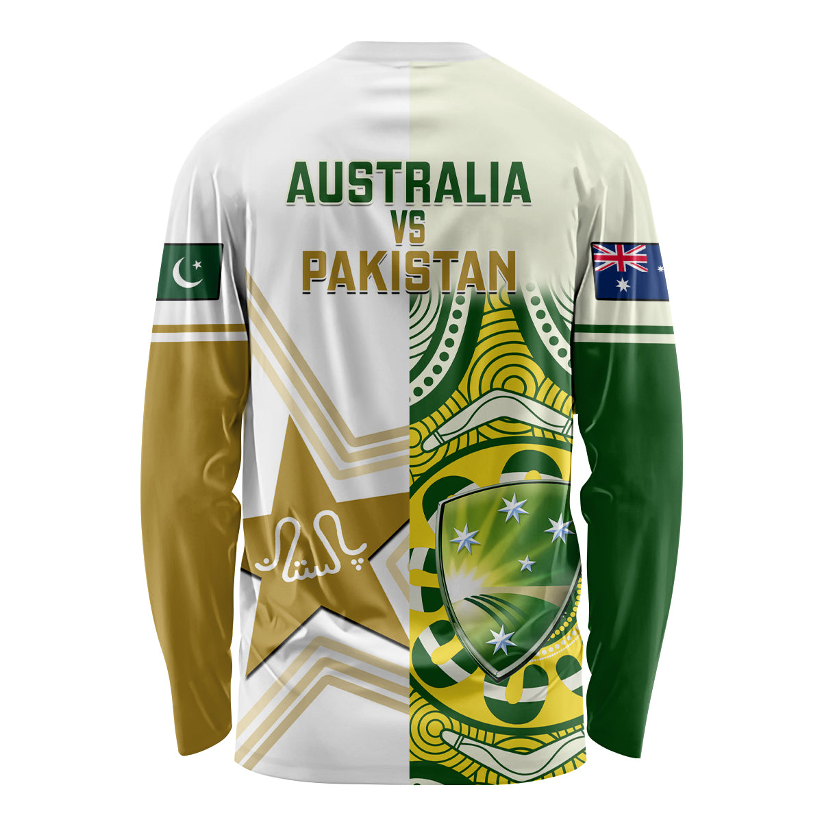 Australia And Pakistan Cricket Long Sleeve Shirt Boxing Day 2023 Test Aussie With Shaheens - Wonder Print Shop