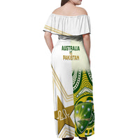 Australia And Pakistan Cricket Off Shoulder Maxi Dress Boxing Day 2023 Test Aussie With Shaheens - Wonder Print Shop