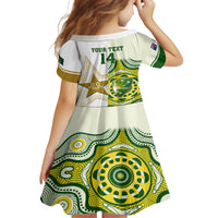 Custom Australia And Pakistan Cricket Family Matching Long Sleeve Bodycon Dress and Hawaiian Shirt Boxing Day 2023 Test Aussie With Shaheens - Wonder Print Shop