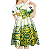 Custom Australia And Pakistan Cricket Kid Short Sleeve Dress Boxing Day 2023 Test Aussie With Shaheens - Wonder Print Shop