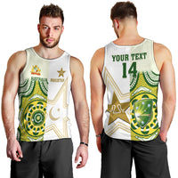 Custom Australia And Pakistan Cricket Men Tank Top Boxing Day 2023 Test Aussie With Shaheens - Wonder Print Shop