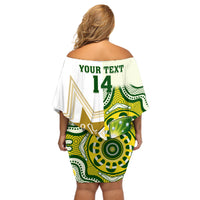 Custom Australia And Pakistan Cricket Off Shoulder Short Dress Boxing Day 2023 Test Aussie With Shaheens - Wonder Print Shop