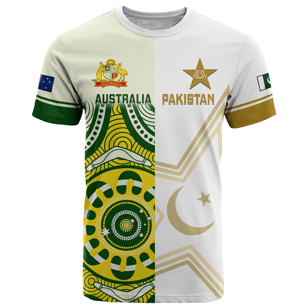 Custom Australia And Pakistan Cricket T Shirt Boxing Day 2023 Test Aussie With Shaheens - Wonder Print Shop