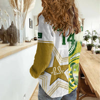 Custom Australia And Pakistan Cricket Women Casual Shirt Boxing Day 2023 Test Aussie With Shaheens - Wonder Print Shop