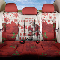 Christmas Canada Hockey Back Car Seat Cover Merry Hockey-Mas Maple Leaves Pattern - Wonder Print Shop