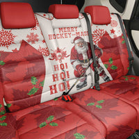 Christmas Canada Hockey Back Car Seat Cover Merry Hockey-Mas Maple Leaves Pattern - Wonder Print Shop