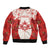 Christmas Canada Hockey Bomber Jacket Merry Hockey-Mas Maple Leaves Pattern - Wonder Print Shop